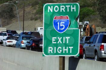 Royalty Free Photo of a California Interstate 15 Freeway Sign