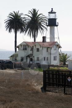 Royalty Free Photo of the Old Point Loma Lighthouse in San Diego