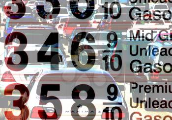 Royalty Free Photo of High Gas Prices and Vehicles