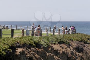 Royalty Free Photo of an Overlook to a Beach in California