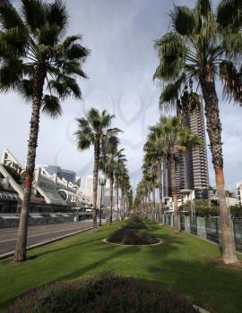Royalty Free Photo of San Diego's Gaslamp District an Convention Center