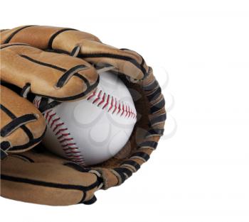 Royalty Free Photo of a Baseball and Glove