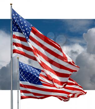 Royalty Free Photo of American Flags