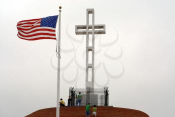 Royalty Free Photo of Mt. Soledad Veteran Memorial in La Jolla, California