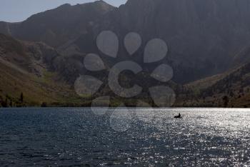 Royalty Free Photo of a Fisherman on Convict Lake