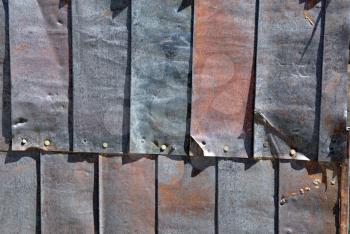 Royalty Free Photo of Tin Siding on Buildings at Bodie, California