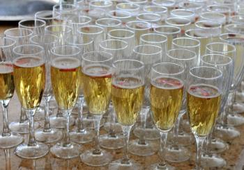 Royalty Free Photo of Glasses of Champagne