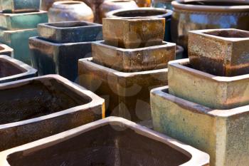 Royalty Free Photo of a Bunch of Pots