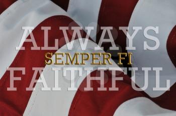 Royalty Free Photo of the United States Marine Corps Motto 