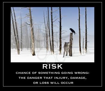 Royalty Free Photo of a Risk Poster