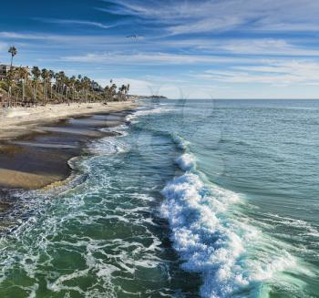 Royalty Free Photo of Waves near San Clemente beach, San Clemente, California, USA.