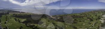 Royalty Free Photo of Torrey Pines Golf course aerial Panoramic