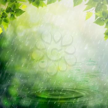 Summer rain. Abstract natural backgrounds for your design