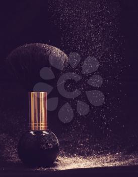 Powder dreams. Abstract makeup and cosmetic backgrounds