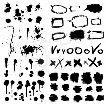 Royalty Free Clipart Image of a Grunge Set