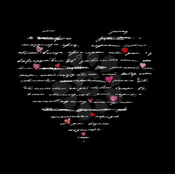 Royalty Free Clipart Image of a Background With a Heart