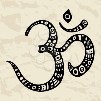Royalty Free Clipart Image of the Ohm Om Aum Symbol