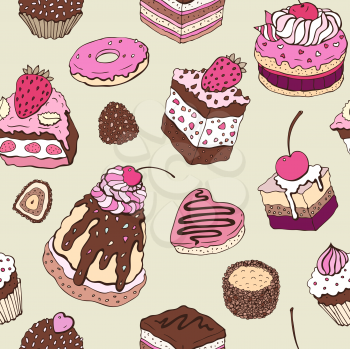 Royalty Free Clipart Image of a Cake Background