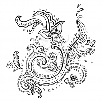 Royalty Free Clipart Image of a Paisley Element