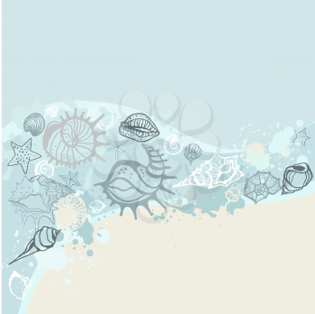 Royalty Free Clipart Image of a Sea Background