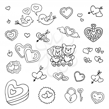 Royalty Free Clipart Image of Romantic Elements