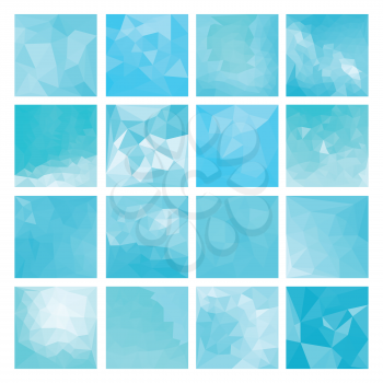 Set of Abstract Geometric backgrounds. Polygonal vector design