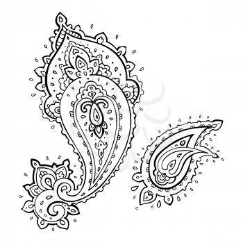 Paisley. Ethnic ornament. Hand Drawn Vector illustration isolated