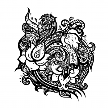 Paisley. Hand Drawn Boho ornament. Vector illustration