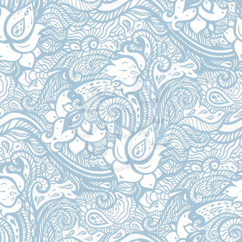 Vintage floral background. Beautiful Elegant Hand Drawn wallpaper. Seamless pattern with abstract flowers