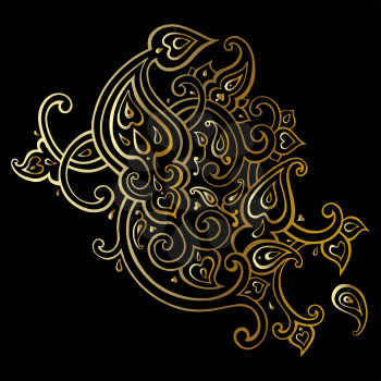 Paisley Ethnic ornament. Elegant Hand Drawn pattern. Vector illustration