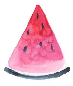 Watermelon. Hand drawn watercolor Isolated on white background