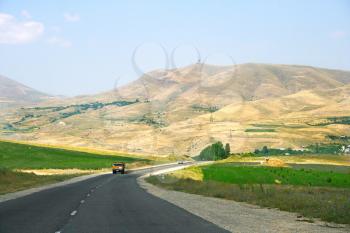 Royalty Free Photo of a Mountain Road in Armenia