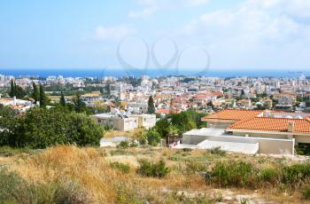 Royalty Free Photo of a Seaside City in Cyprus