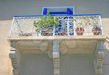 Royalty Free Photo of a Balcony on a Building in Limassol, Cyprus
