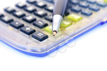 Royalty Free Photo of a Calculator and Pen