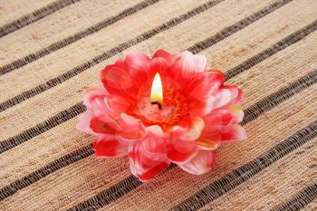 Royalty Free Photo of a Floral Candle