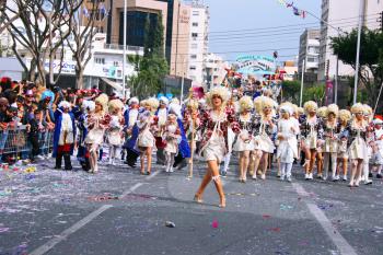 Royalty Free Photo of People Performing in a Parade
