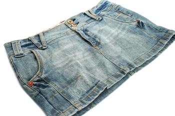 Royalty Free Photo of a Blue Jeans Skirt