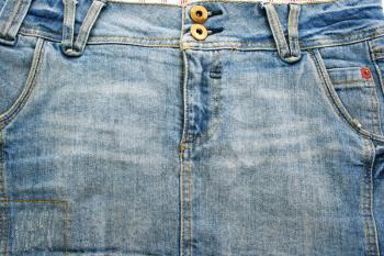 Royalty Free Photo of a Blue Jean Skirt