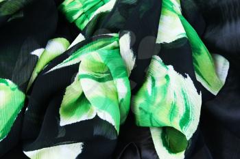 Royalty Free Photo of Green and Black Fabric