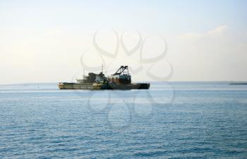 Royalty Free Photo of a Ship in the Mediterranean Sea