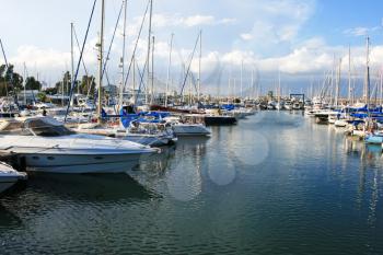 Royalty Free Photo of Yachts in Larnaca Port, Cyprus