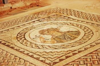 Royalty Free Photo of an Ancient Mosaic in Kourion, Cyprus
