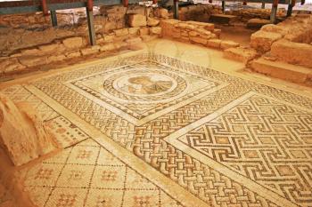 Royalty Free Photo of an Ancient Mosaic in Kourion, Cyprus