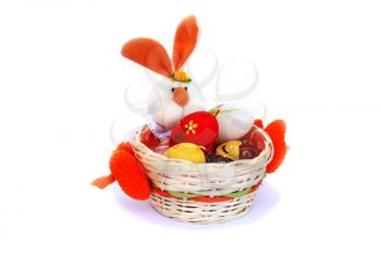 Royalty Free Photo of Eggs in a Basket