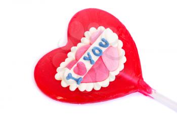 Royalty Free Photo of a Heart Shaped Lollipop