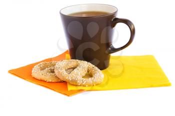 Royalty Free Photo of Rusks and a Cup of Tea