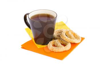 Royalty Free Photo of Rusks and a Cup of Tea