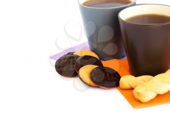 Royalty Free Photo of Cups of Tea With Cookies