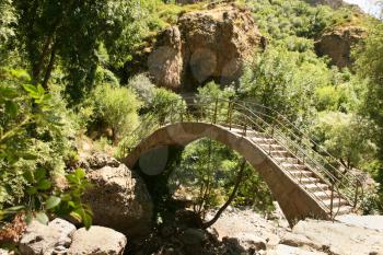 Royalty Free Photo of an Old Bridge at the Geghard Monastery in Armenia